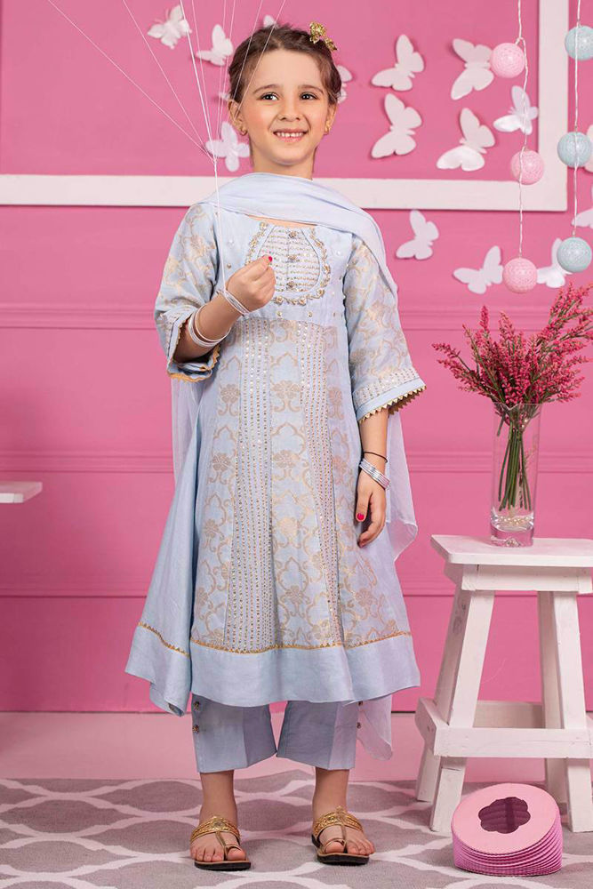 Picture of Mini Ash Blue Anarkali