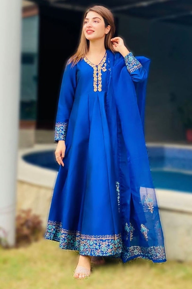 Picture of Kinza Hashmi in Antique Blue