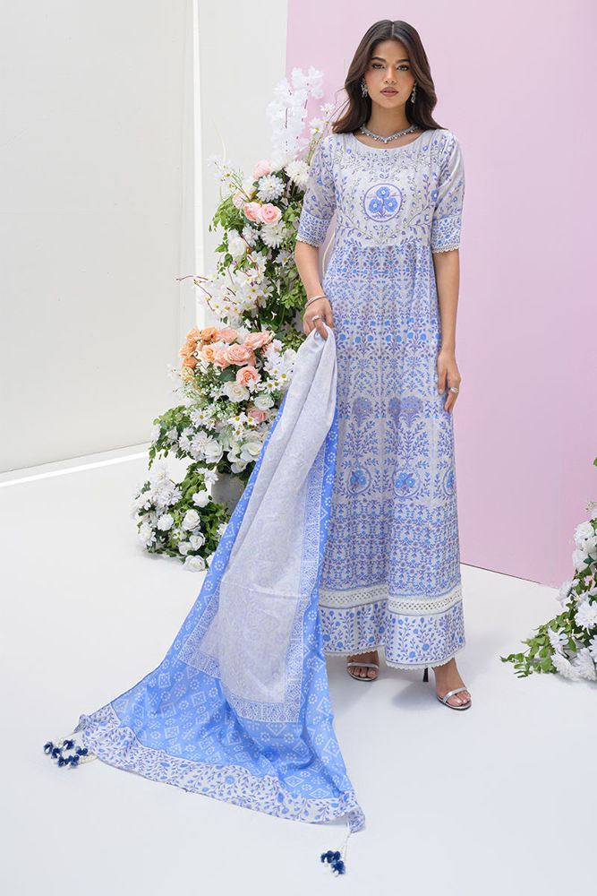 Picture of Azure Blue - Shirt and Dupatta